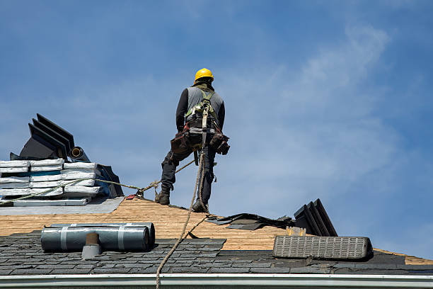 Professional Gutter Installation technician working in Alexis, NC